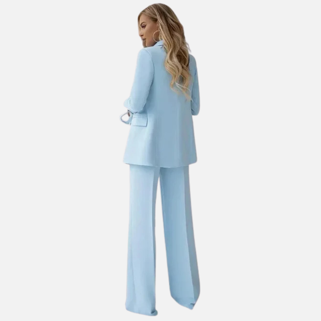 Conjunto de traje de tres piezas de blazer y pantalón para mujer