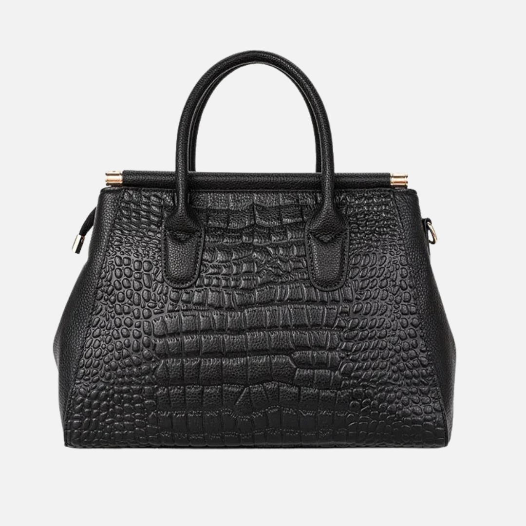 Women's Embossed Croc Leather Handbag Satchel