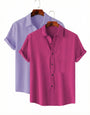 Lavender & Melon Colour Short Sleeve Shirt Combo