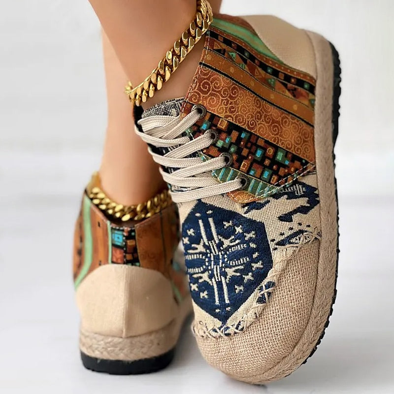 Talia | Boho Patterned High-Top Sneakers 9
