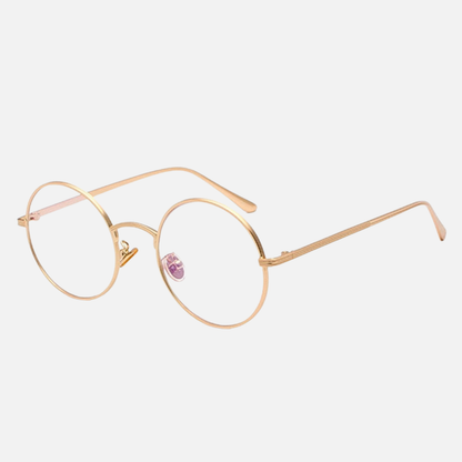 Gafas de sol redondas retro unisex - Gafas de sol con montura metálica circular vintage