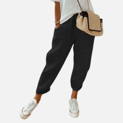 Pantalones deportivos de lino transpirables para mujer