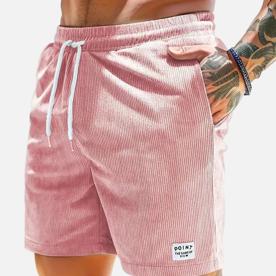 Pantalones Cortos de Pana Casuales para Hombre