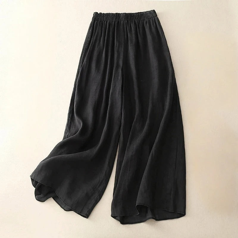 Women's Elastic Waist Wide Leg Pants