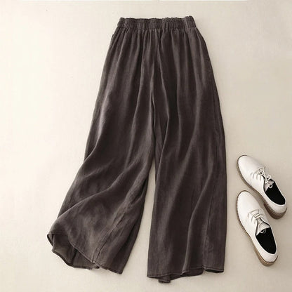 Women's Elastic Waist Wide Leg Pants