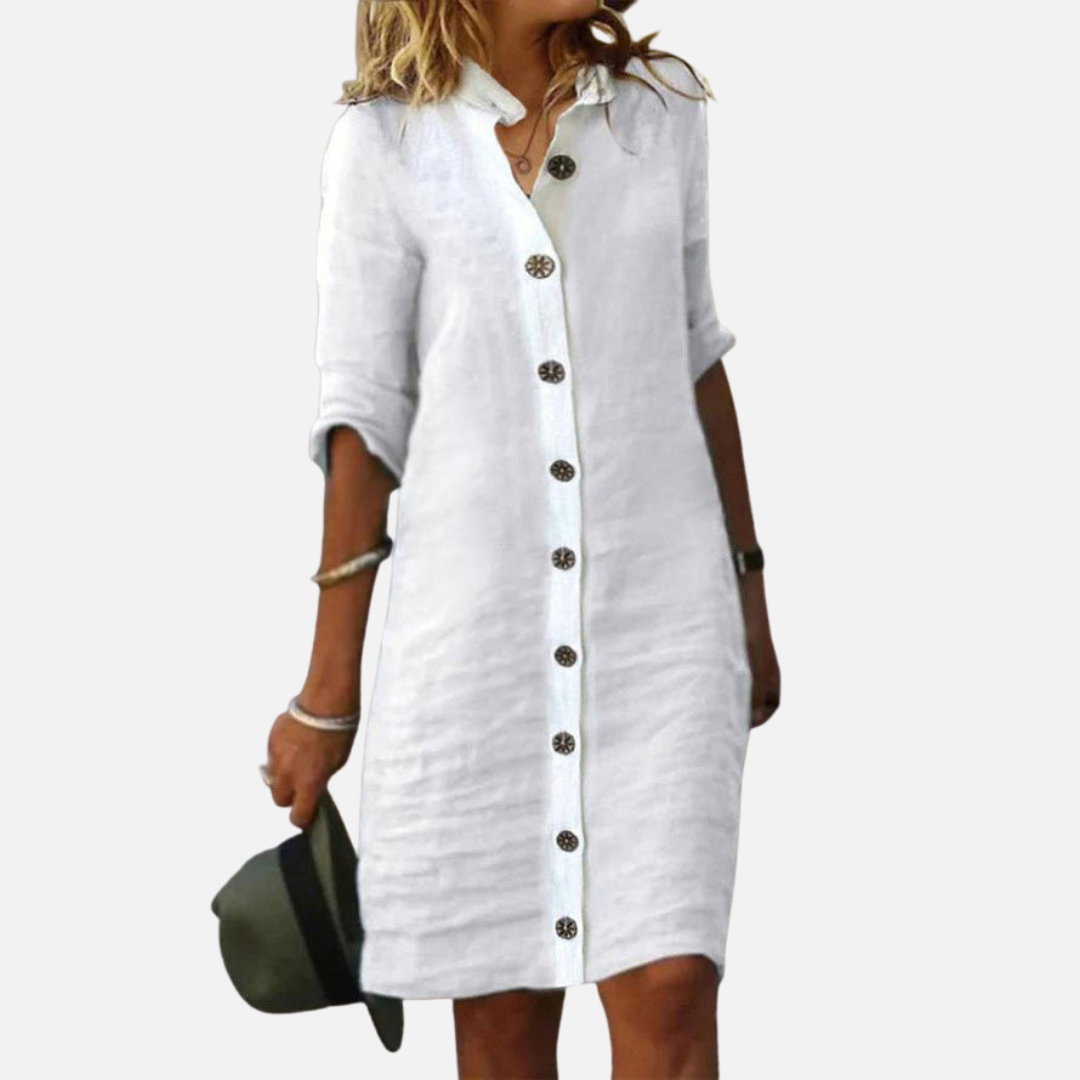 Women’s Linen Summer Shirt Dress