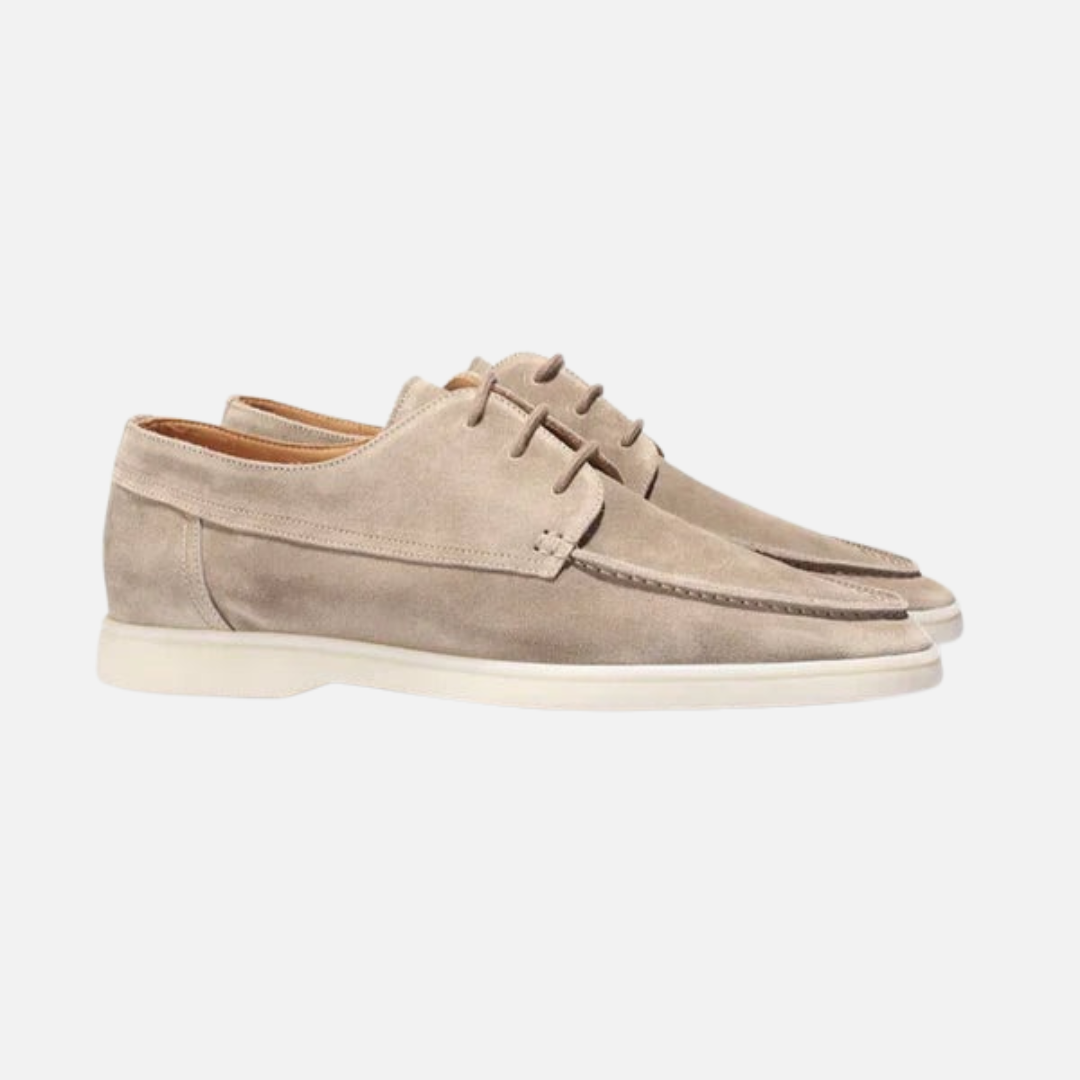 Mocasines Oxford de Ante para Hombre - Zapatos de Vestir Casuales con Cordones
