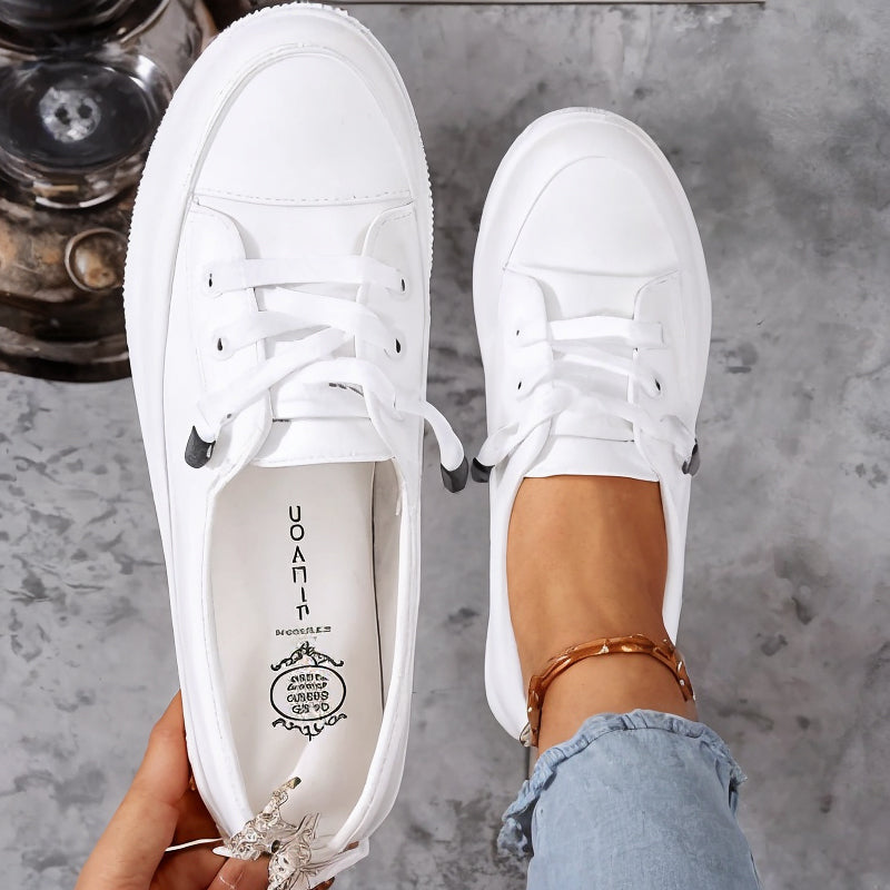 Women's Low Profile Lace-Up Flat Sneakers