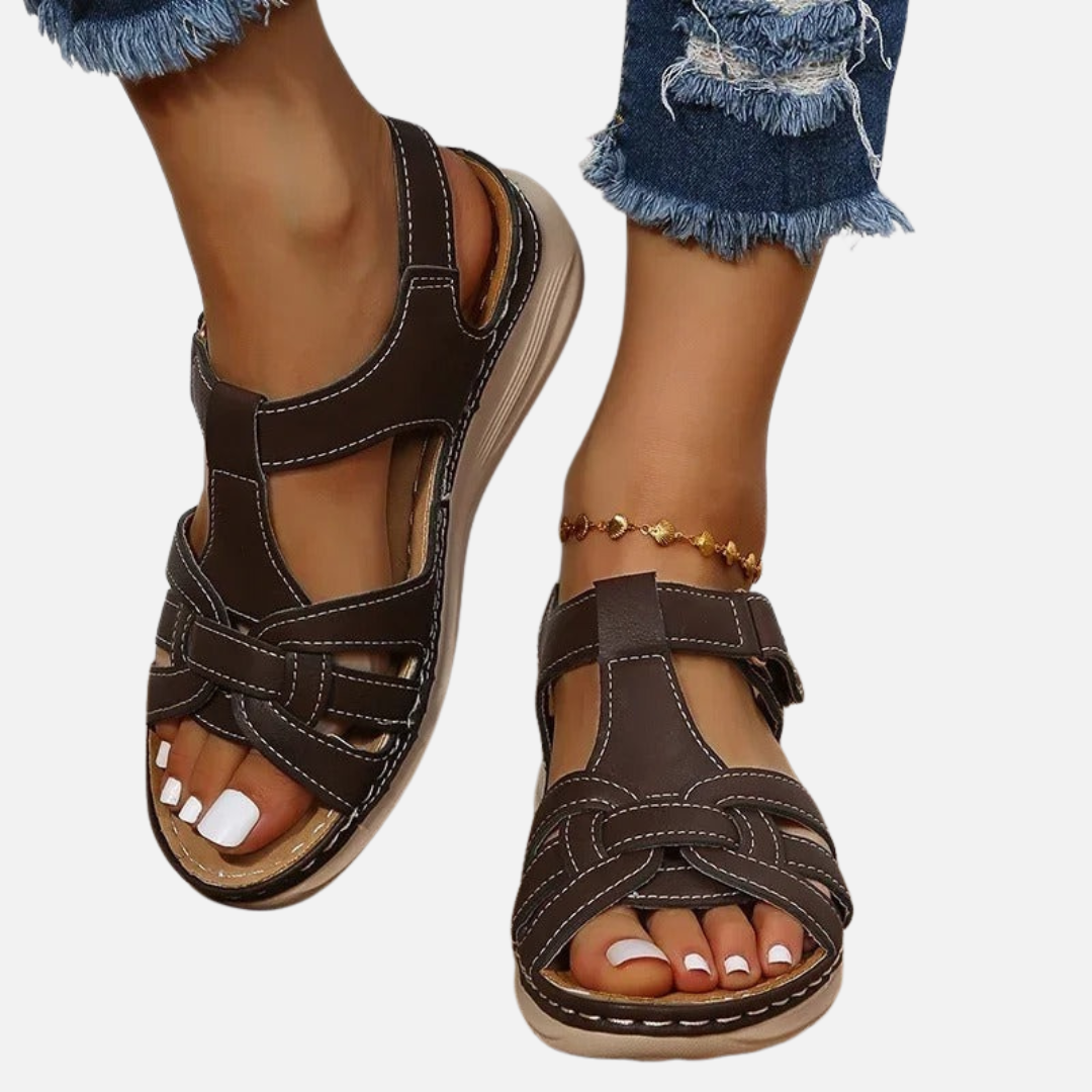 Sandalias ortopédicas abiertas cómodas para mujer