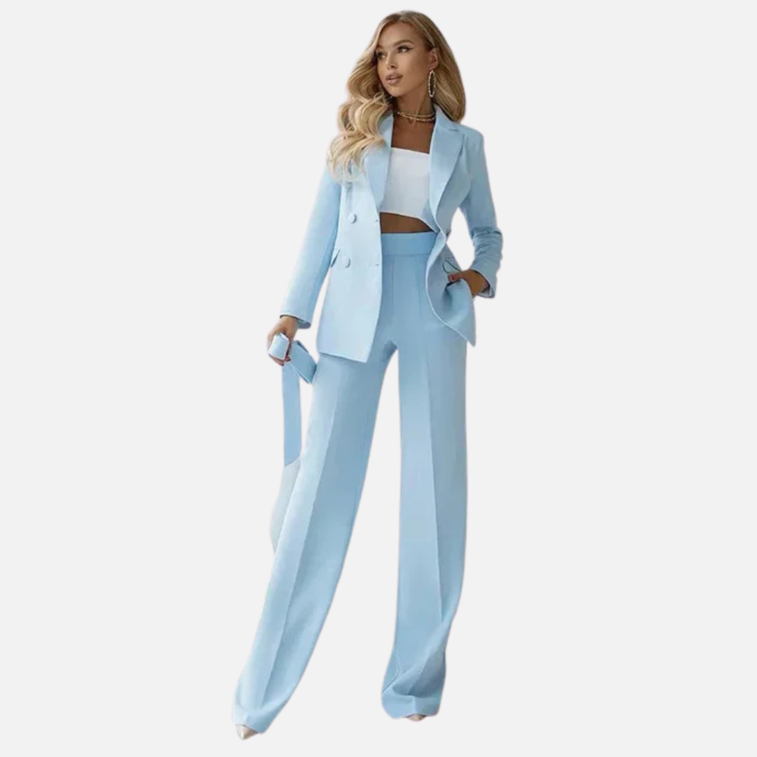 Conjunto de traje de tres piezas de blazer y pantalón para mujer