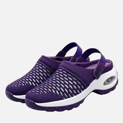 Zuecos ortopédicos de malla para mujer | Zapatos sin cordones transpirables cómodos para caminar
