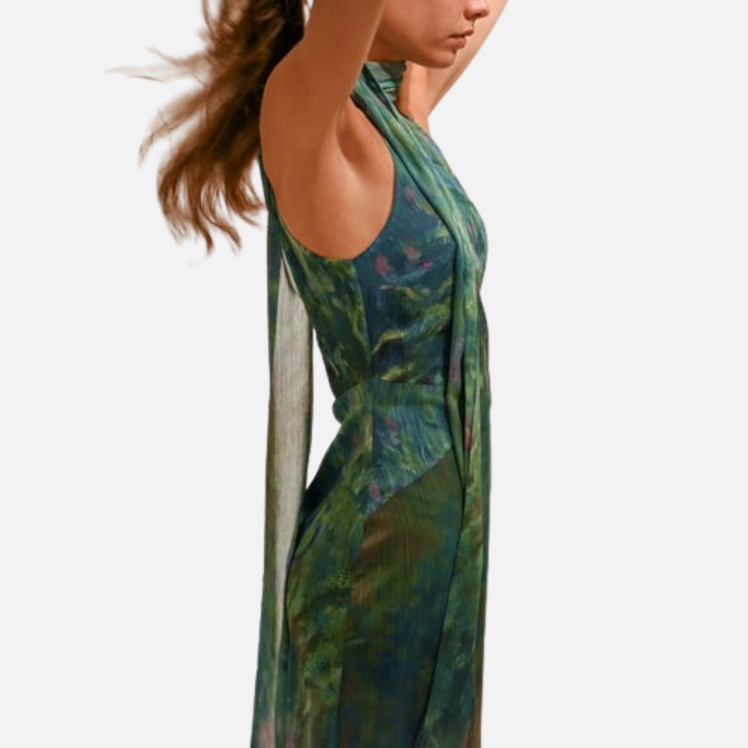 Vestido maxi fluido elegante para mujer
