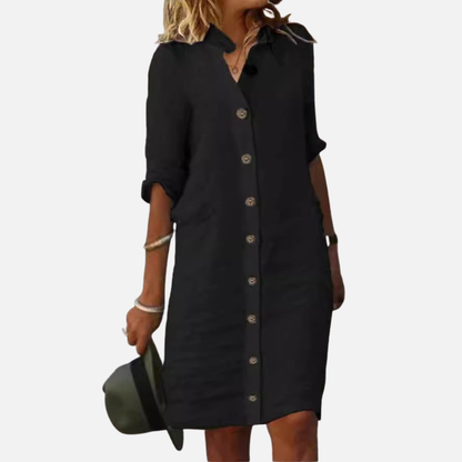 Women’s Linen Summer Shirt Dress