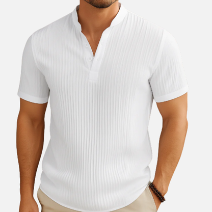 Polo de punto gofre texturizado para hombre