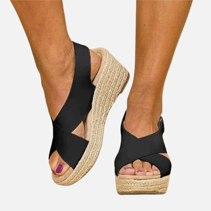 Sandalias Elevadas Abiertas para Mujer