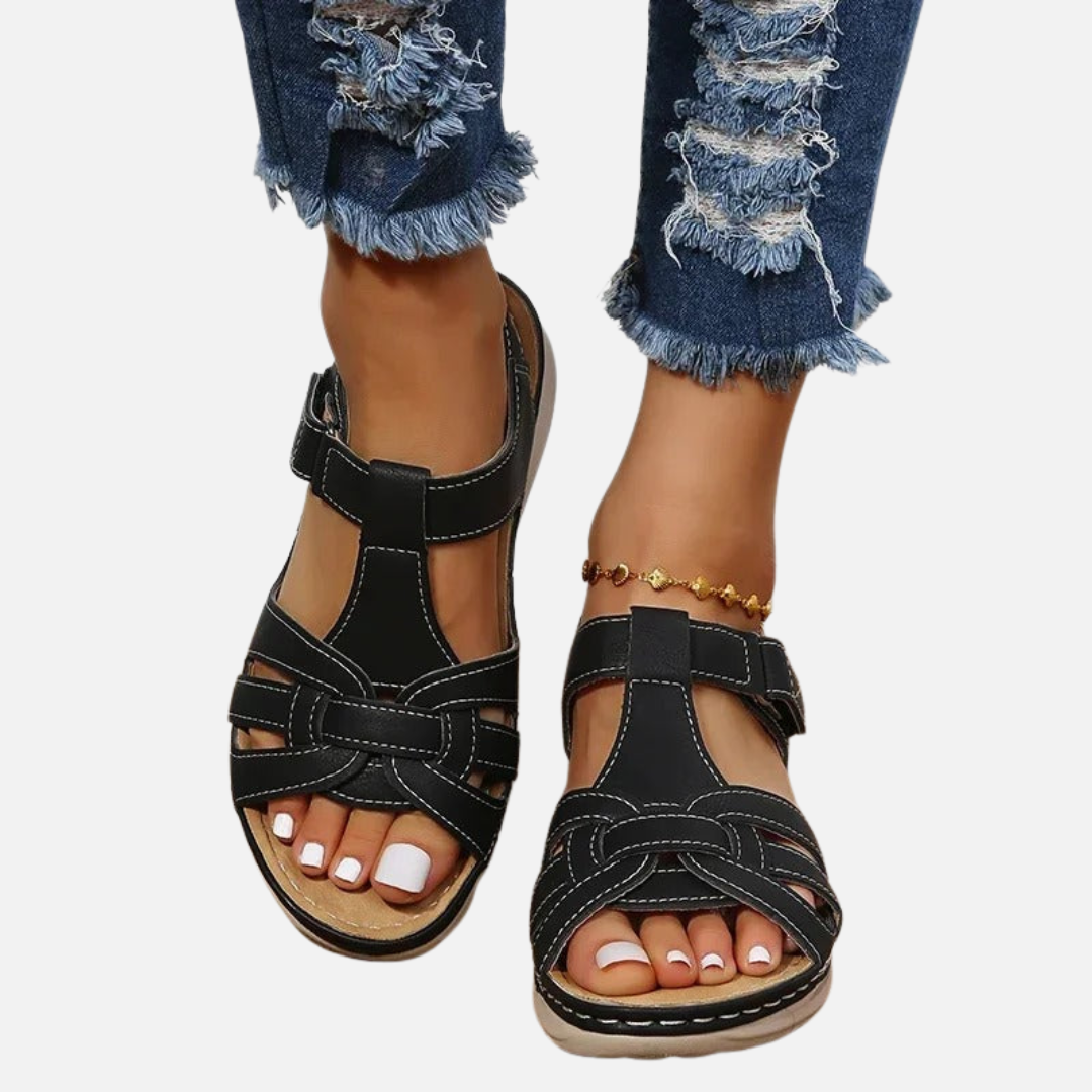 Sandalias ortopédicas abiertas cómodas para mujer