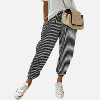Pantalones deportivos de lino transpirables para mujer