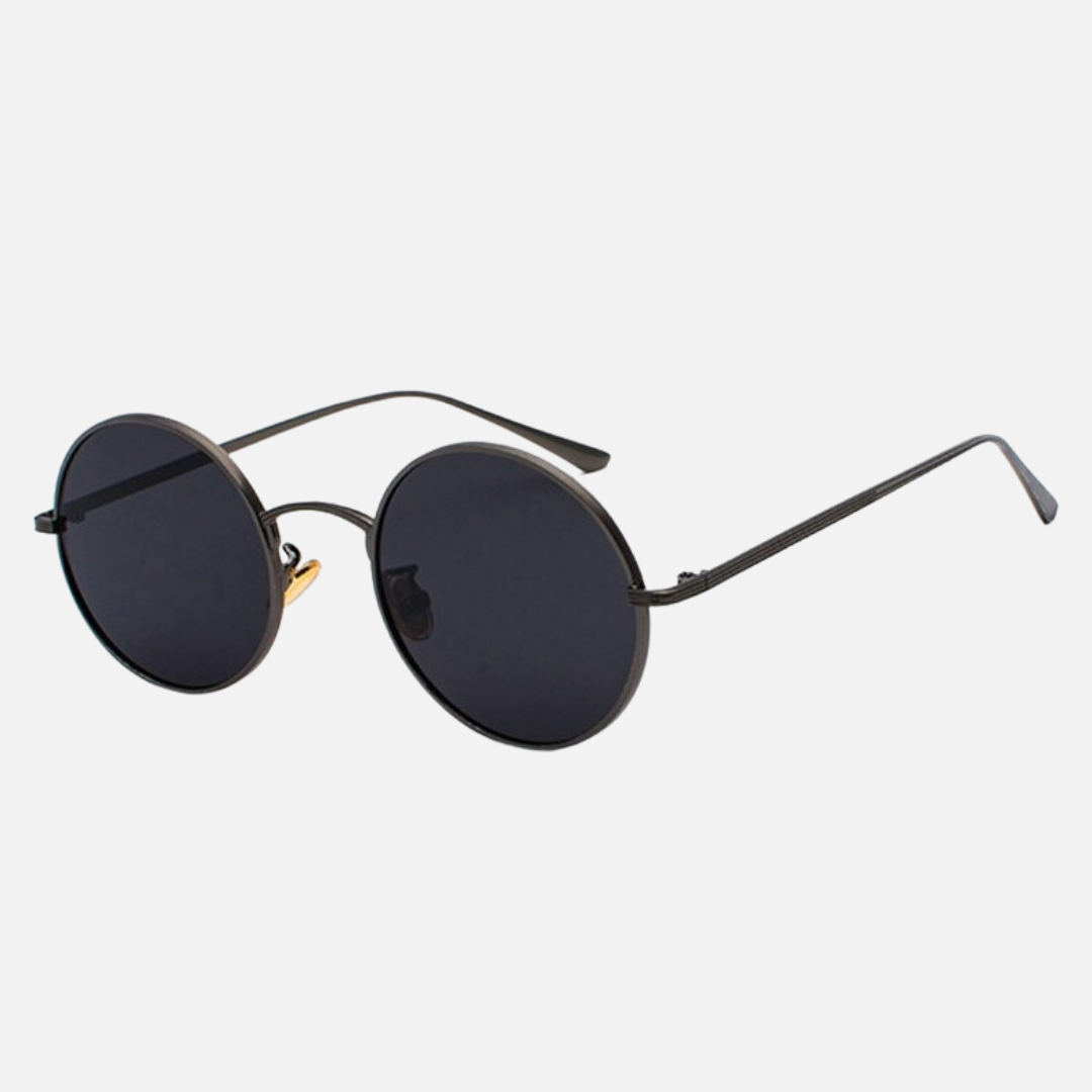 Gafas de sol redondas retro unisex - Gafas de sol con montura metálica circular vintage