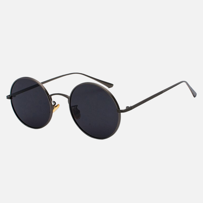 Gafas de sol redondas retro unisex - Gafas de sol con montura metálica circular vintage