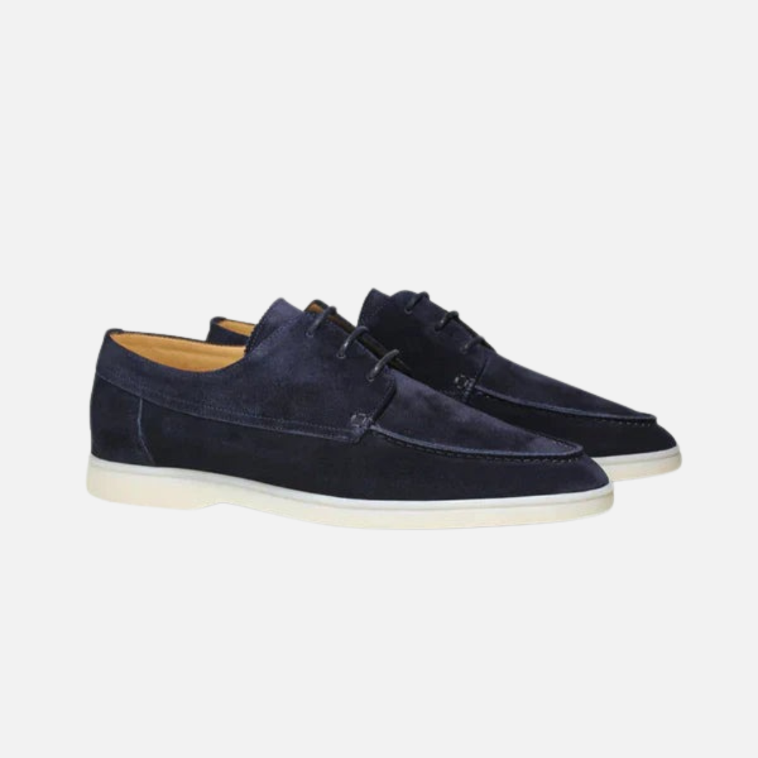 Mocasines Oxford de Ante para Hombre - Zapatos de Vestir Casuales con Cordones