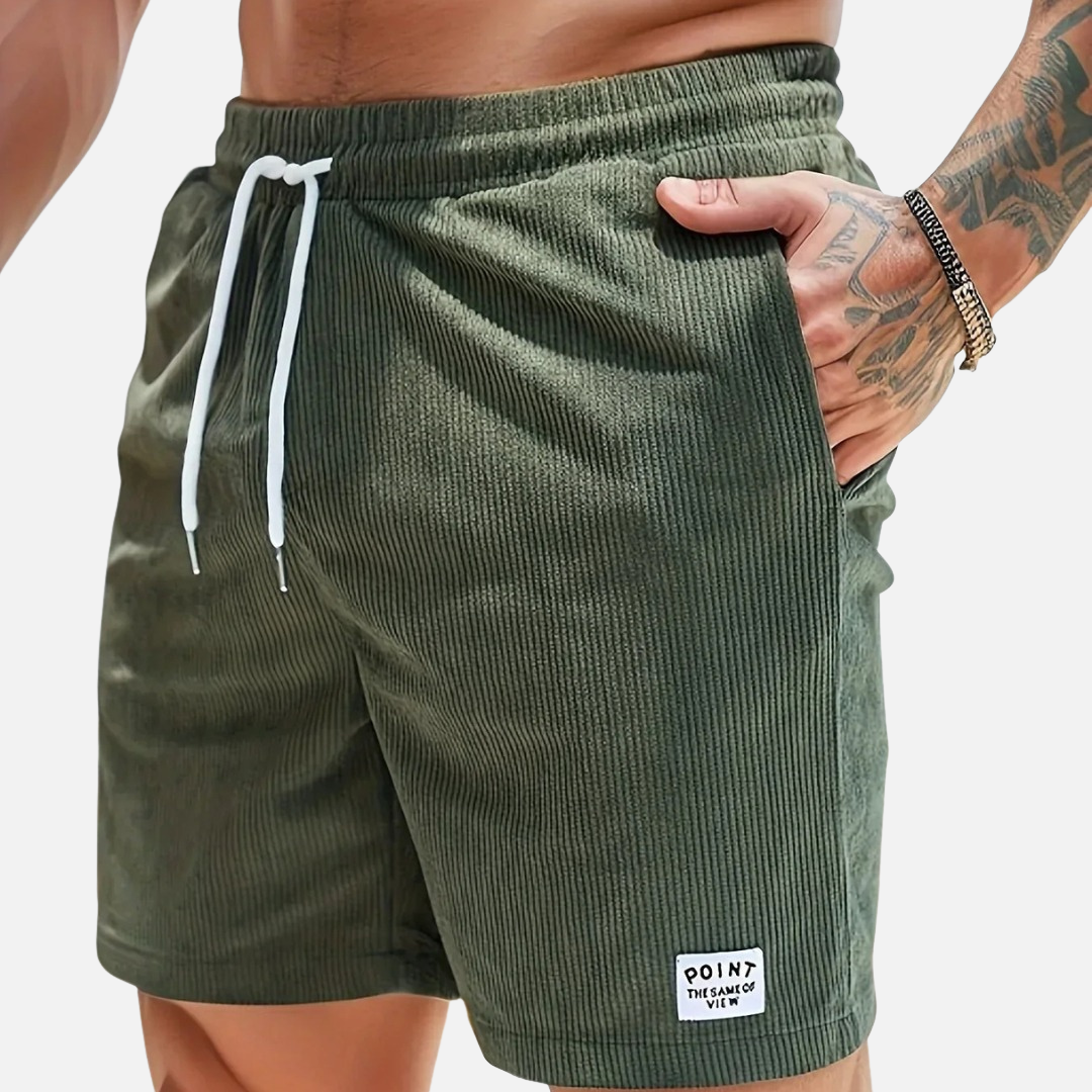 Pantalones Cortos de Pana Casuales para Hombre