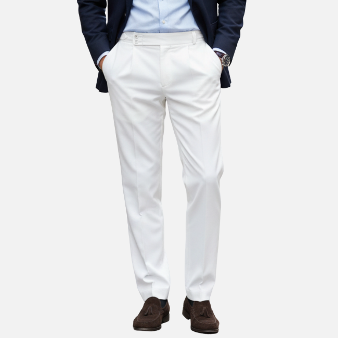 Pantalones de vestir entallados para hombre - Pantalones formales clásicos a medida