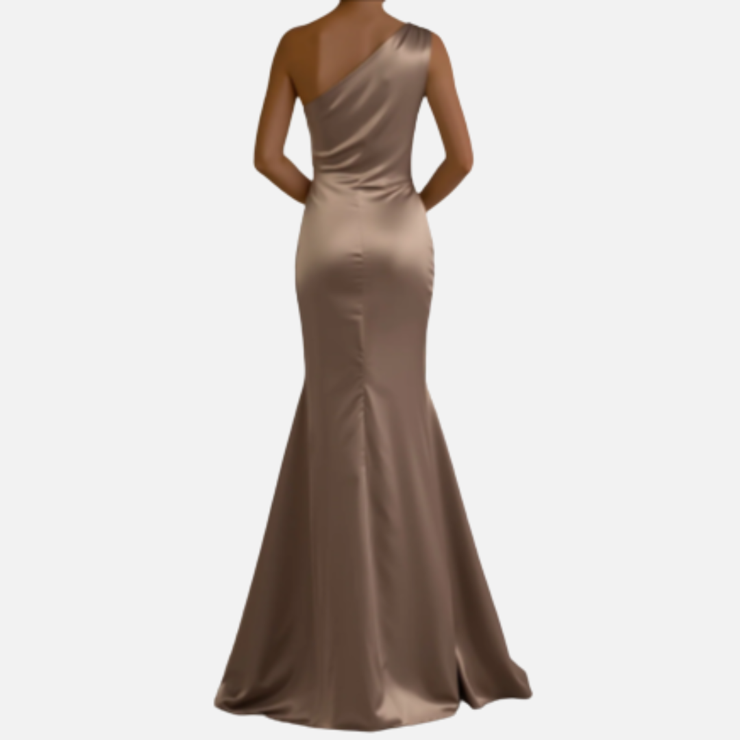 Vestido de noche de sirena asimétrico para mujer