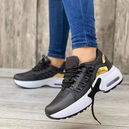 Women's Mesh Platform Sneakers with Air Cushion Sole