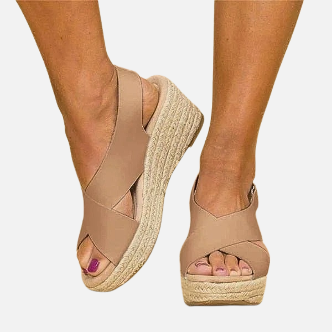 Sandalias Elevadas Abiertas para Mujer