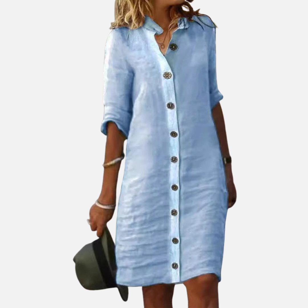 Women’s Linen Summer Shirt Dress