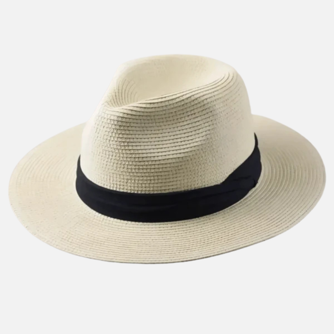 Sombrero Clásico Panamá para Hombre - Fedora de Paja Tejida a Mano para Verano