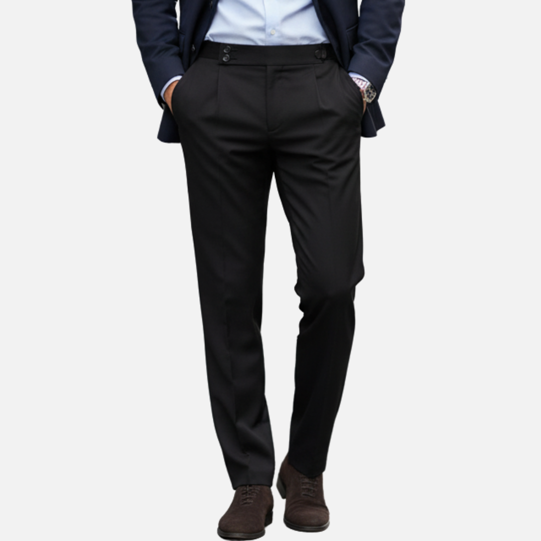 Pantalones de vestir entallados para hombre - Pantalones formales clásicos a medida