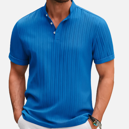 Polo de punto gofre texturizado para hombre