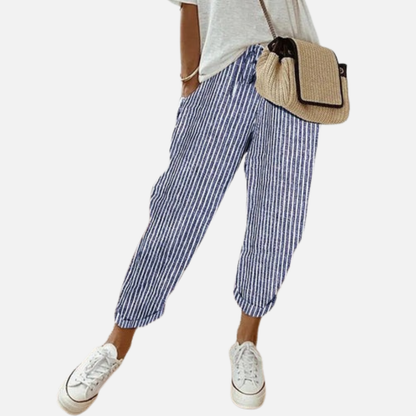 Pantalones deportivos de lino transpirables para mujer