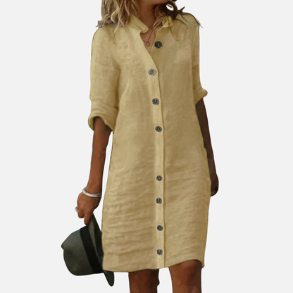 Women’s Linen Summer Shirt Dress
