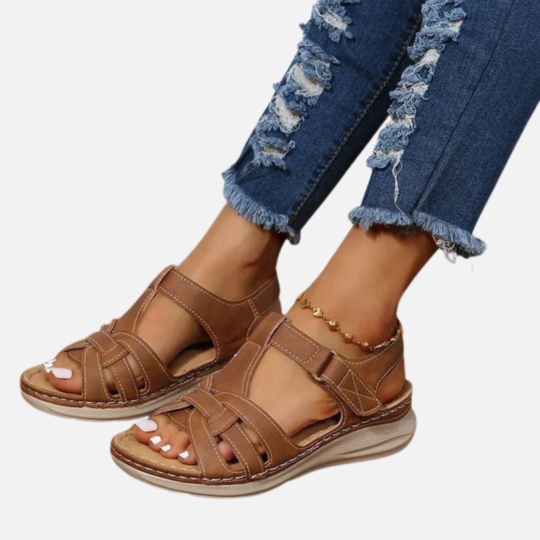 Sandalias ortopédicas abiertas cómodas para mujer