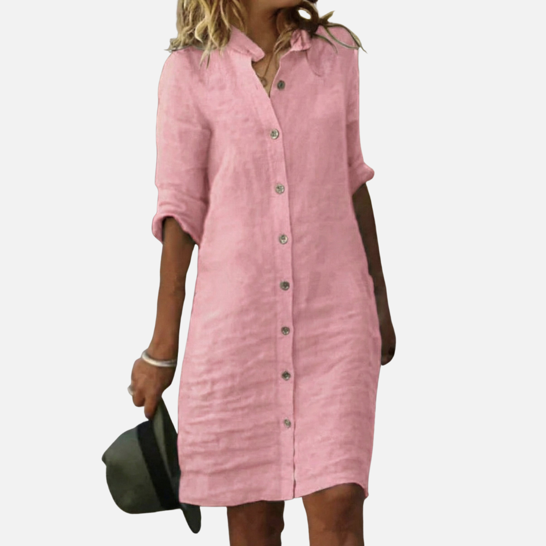 Women’s Linen Summer Shirt Dress