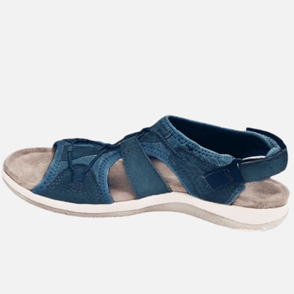 Sandalias ortopédicas para caminar para mujer | Soporte de arco con múltiples tiras de velcro