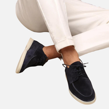 Mocasines Oxford de Ante para Hombre - Zapatos de Vestir Casuales con Cordones