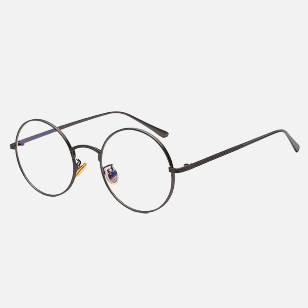 Gafas de sol redondas retro unisex - Gafas de sol con montura metálica circular vintage