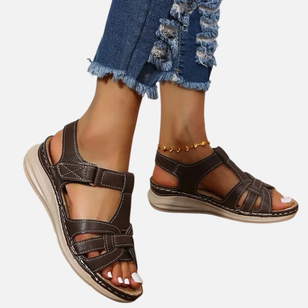 Sandalias ortopédicas abiertas cómodas para mujer