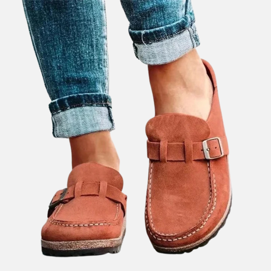 Women's Buckle Suede Comfortable Clogs