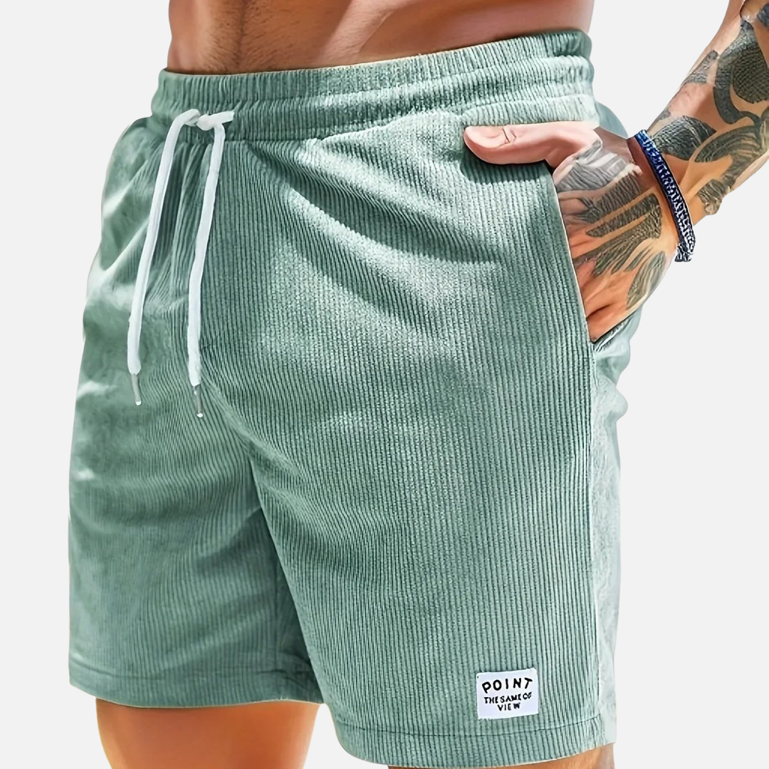 Pantalones Cortos de Pana Casuales para Hombre