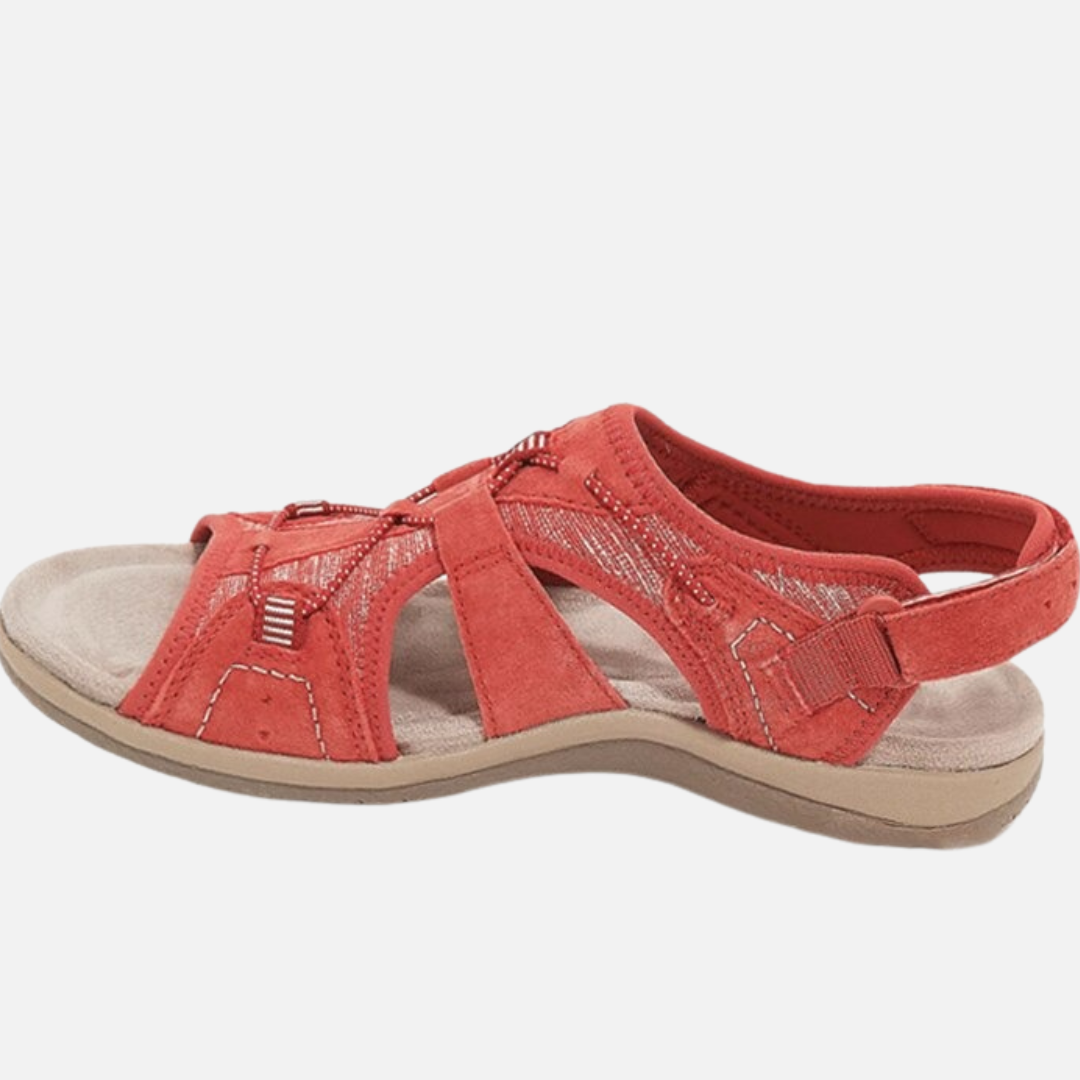 Sandalias ortopédicas para caminar para mujer | Soporte de arco con múltiples tiras de velcro