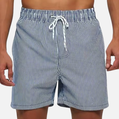 Bermudas de Baño Rayadas para Hombre | Shorts de Playa de Secado Rápido con Cordón