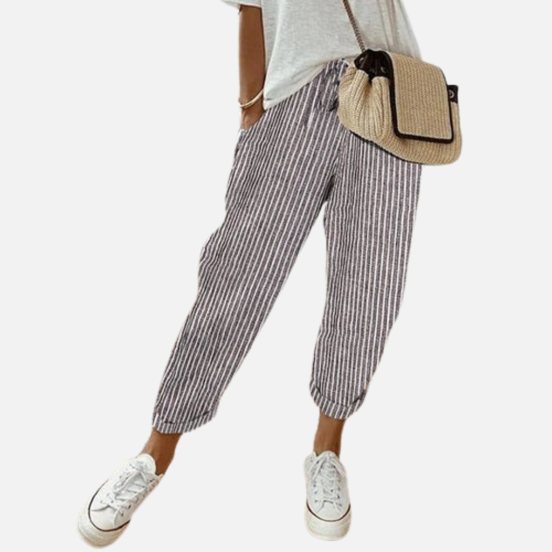 Pantalones deportivos de lino transpirables para mujer