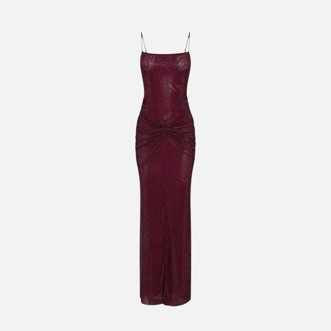 Vestido largo de noche formal con lentejuelas para mujer | Vestido de noche brillante sin espalda con tirantes finos