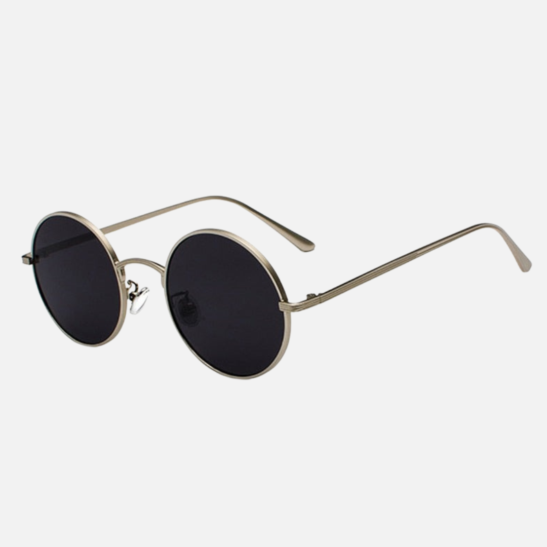 Gafas de sol redondas retro unisex - Gafas de sol con montura metálica circular vintage