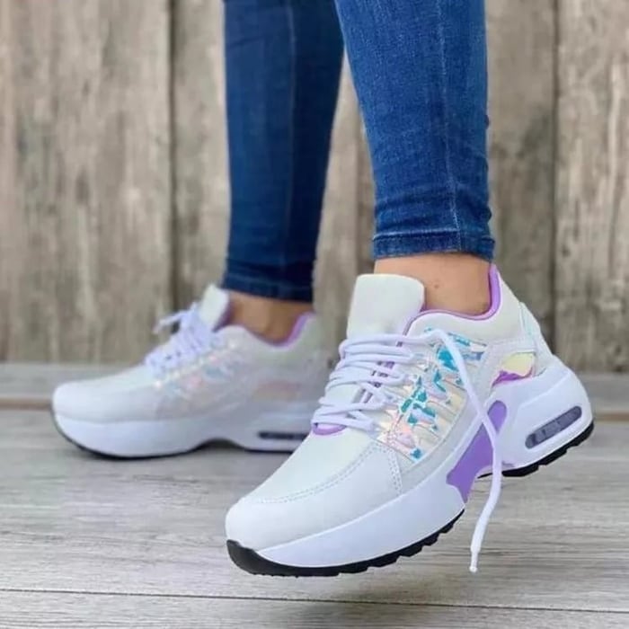 Women's Mesh Platform Sneakers with Air Cushion Sole