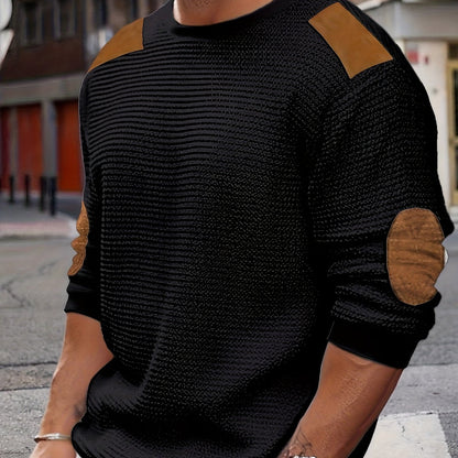 Aaron | Textured Elbow-Patch Pullover 6